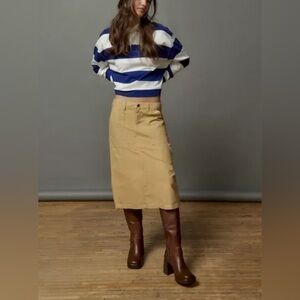 NWOT UO BDG, Canvas Midi Skirt, Small Tan